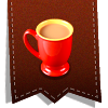 Tasse de caf rouge